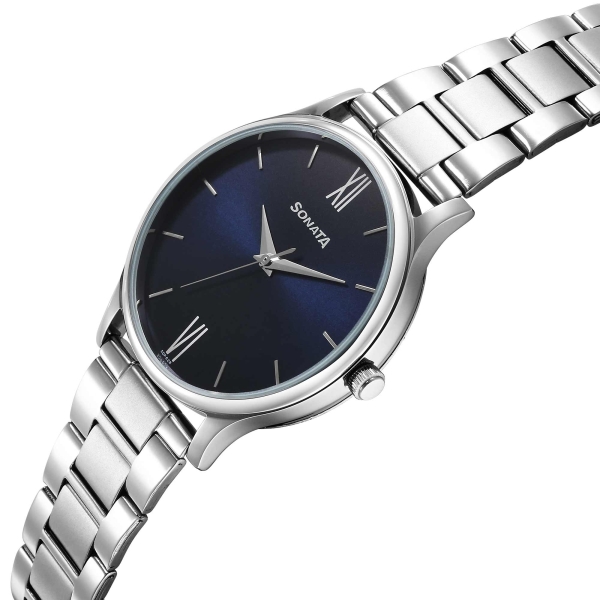 Sonata Aspire Quartz Analog Blue Dial Stainless Steel Strap Watch for Men - Image 2
