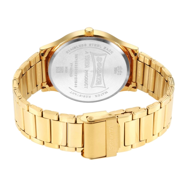 Sota Quartz Alog with Date Champagne Dial Watch for Men - Image 2