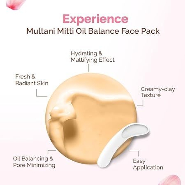 Mamaearth Multani Mitti Oil Balance Face Pack with Multani Mitti & Bulgarian Rose for Normal to Oily Skin 200g - Image 5