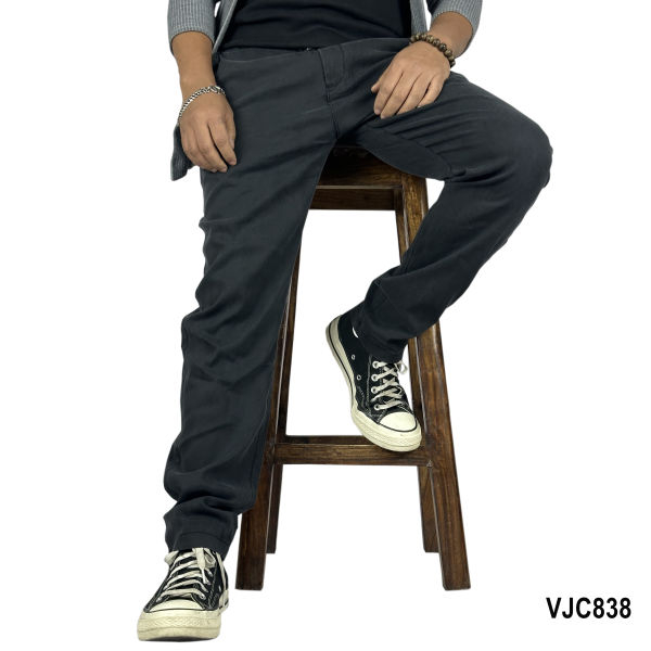 VIRJEANS (VJC838) Summer Chinos Trouser For Men-Black - Image 4