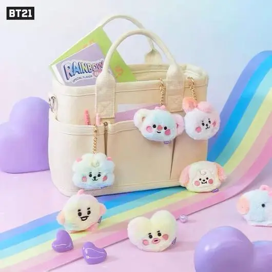 Koja Bt21 Baby Rainbow Cotton Candy Bagcharm