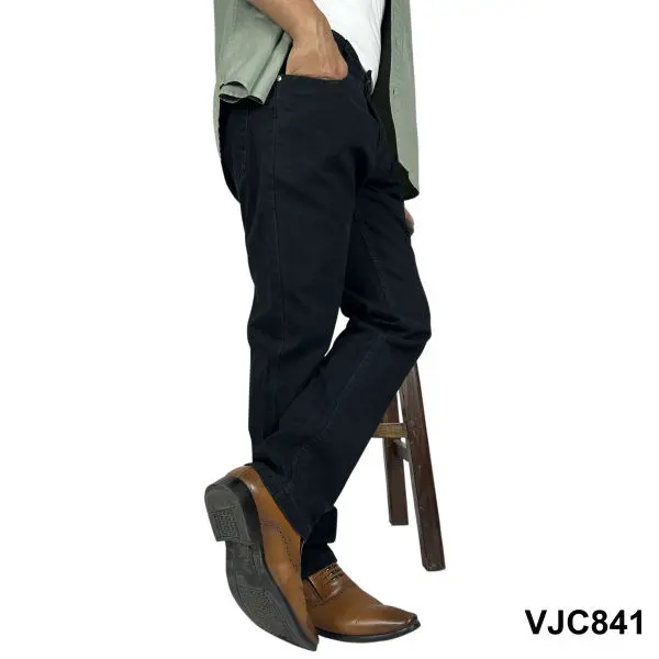 VIRJEANS (VJC841) Stretchable Cotton Chinos Pant For Men-Black - Image 2