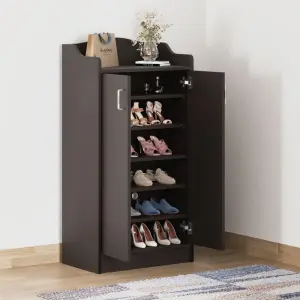 Shoe Rack for Home and Office, Wooden Multi Layer Cabinet, Multipurpose Daraz, Engineered Wood 6 Shelves In Multi Color