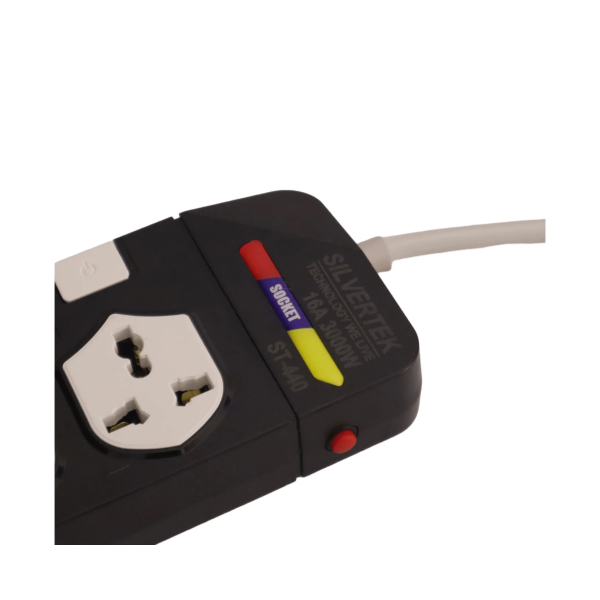 Silvertek 'ST-330' Surge Protector 100% Copper Accessories 3 Port 16A 3000W(max) 3 Pin Socket Universal Authentic Extension Multiplug - Image 3