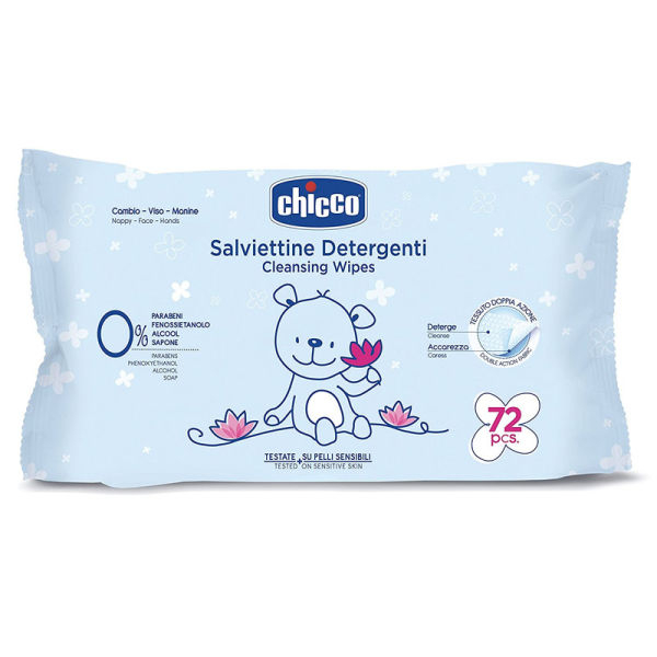 Chicco Baby Wipes w/o Cover, 72 Pieces - Image 2