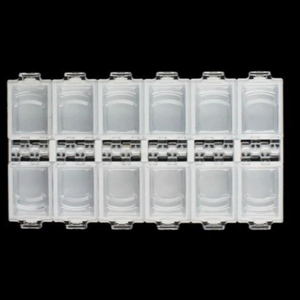 Grid Nail Stone Storage Box Multi Compartment Nail Stone Box Nail Storage Box Nail Art Storage Box Nail Technician Nail Extension Nail Pearl Nail Technician Beauty DIY Nail Art Accessories Nail Salons Pedicure & Manicure Tool Multipurpose Jewelry Box - Image 5