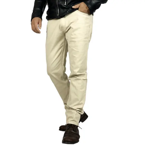 VIRJEANS (VJC837) Stretchable Cotton Chinos Pant For Men-Cream - Image 5