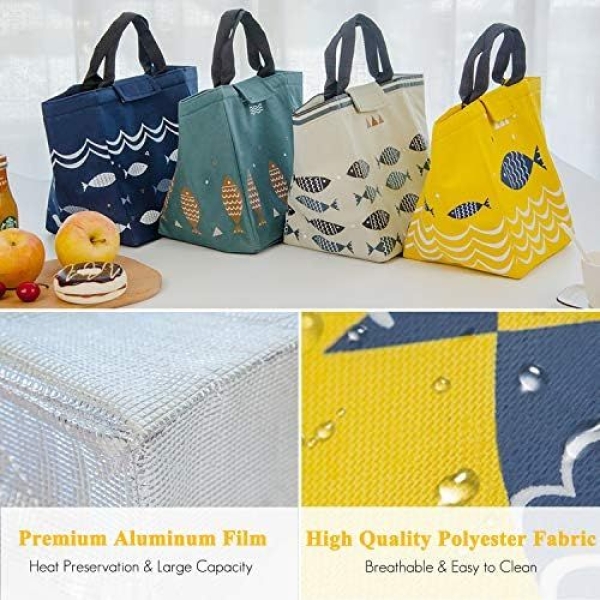 Vikakiooze Bento Boxes Lunch Box Oxford Cloth Cartoon Printing Portable Lunch Bag Outdoor Picnic Insulation Bag Portable Ice Bag Lunch Box For Men, , Women Kitchen Appliances on - Image 4