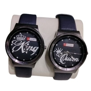 King And Queen Printed Couple Watch | Valentine Special