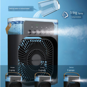 Portable USB Powered Air Cooler Desktop Cooler, Air Conditioning Humidifier Mini Cooling Fan