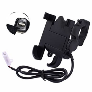 Universal Metal Chargable Motorcycle Cell Phone Holder Stand Support Handle Bike Moto Mount Holder