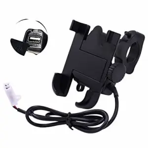 Universal Metal Chargable Motorcycle Cell Phone Holder Stand Support Handle Bike Moto Mount Holder