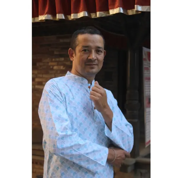 Bisesh Creation White Cotton Printed Kurta For Men - Image 3