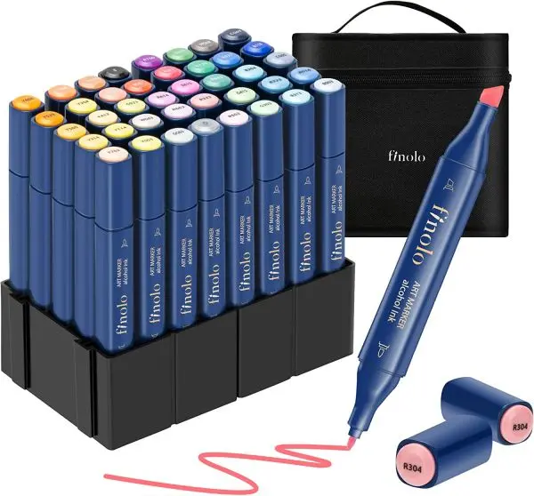 Delli Finenolo Alcohol Marker/ Finolo 40 Sheds Double Nib Alcohol Based Marker for Designing