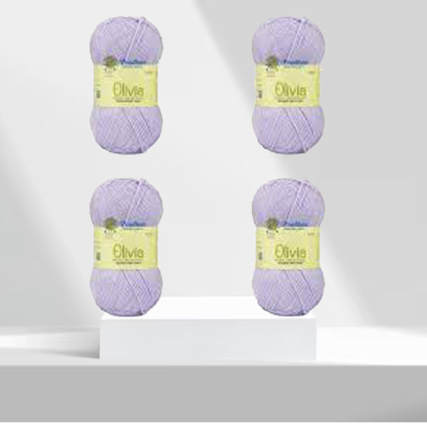 4 Pcs Ganga Olivia Olv040 Lebender Double Knit Yarn 100G - Image 2