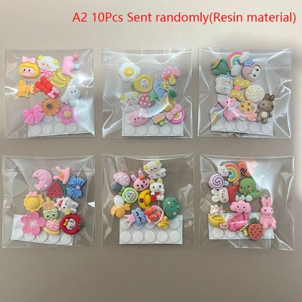 KOJA 10Pcs Random 3D water cup kettle sticker accessories Cute Cartoon 3D Soft Rubber Stickers, Decorations For DIY Water Bottle, Fridge, Mobile Phone Including glue - Image 2