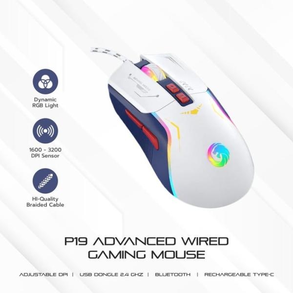 7D Wired Optical Macro Gaming Mouse Luminous 7D with Colorful Glare Backlit for Office Esports & for Mac Drive Shooting Games - Image 2