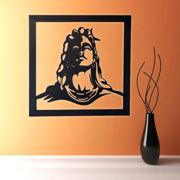 Adiyogi Wooden Canvas Wall Decor for Home and Office (2ft) - Image 2