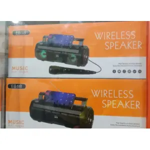 E818 Wireless Colorful LED Light Portable Stereo Subwoofer Supper Bass Active BT Speaker  FM Radio Support TF/USB