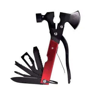 KOJA All In One Axe Hammer Camping Tool Survival Knife Kit