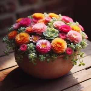 Asian Hybrid Portuluca Mixed Flower 20 Seeds For Garden And Balcony - All Time - All Seasons
