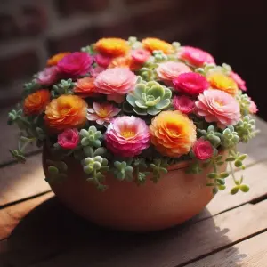 Asian Hybrid Portuluca Mixed Flower 20 Seeds For Garden And Balcony - All Time - All Seasons