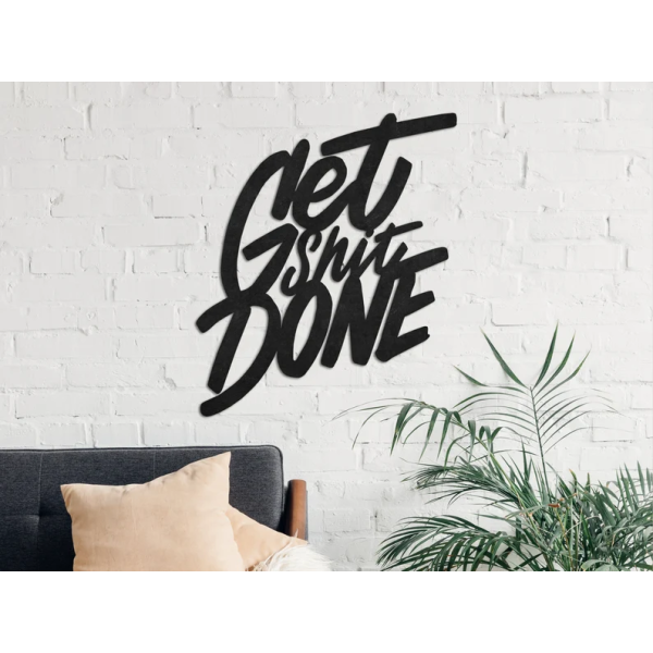 Wooden 3D Motivational Quotes Frames for Wall Decor Positive Energy Black - Image 4
