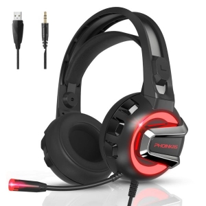 PHOIINIKAS H4 Stereo Gaming Headset With LED Light For Mobile, Tablets & PC (Color May Vary)