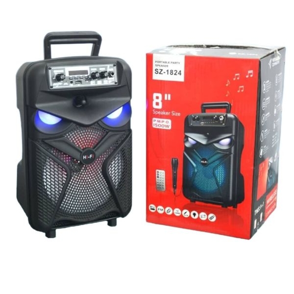 8" Digital Dislpay Trolley Speaker Multimedia Woffer, Trolly Type With Remote & Mic - Image 2