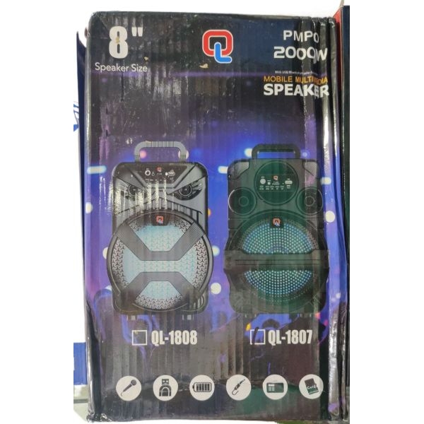8" Digital Dislpay Trolley Speaker Multimedia Woffer, Trolly Type With Remote & Mic - Image 3