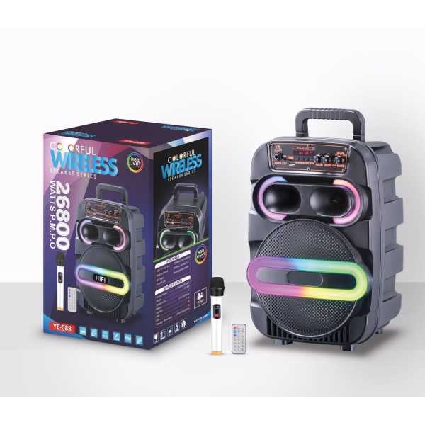 8" Digital Dislpay Trolley Speaker Multimedia Woffer, Trolly Type With Remote & Mic - Image 5