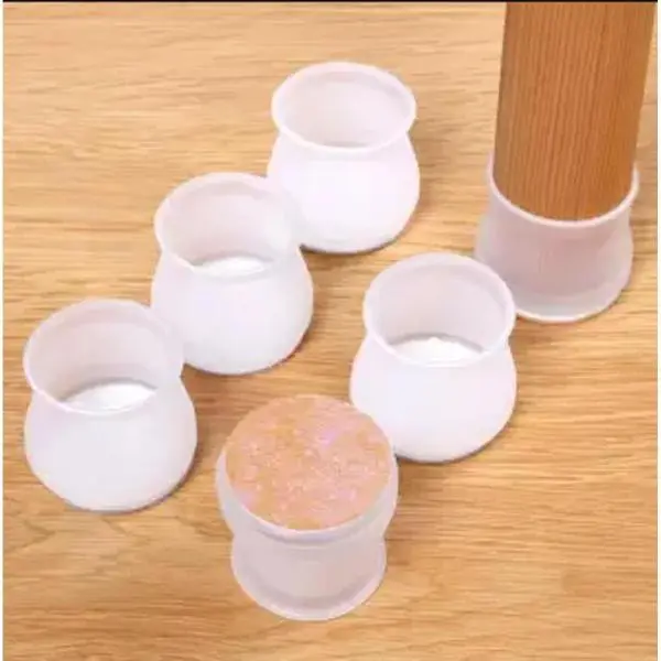 8 Pcs Silicone Chair Leg Floor Protectors – Anti-Scratch & Noise Reduction for Furniture - Image 3