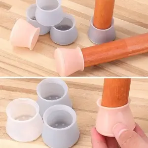 8 Pcs Silicone Chair Leg Floor Protectors – Anti-Scratch & Noise Reduction for Furniture