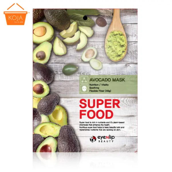 KOJA EYENLIP Super Food Facial Mask Sheet Premium Korean Skin Care Sheet Mask For Moisturizing, Shiny, Every Skin Condition - Image 3