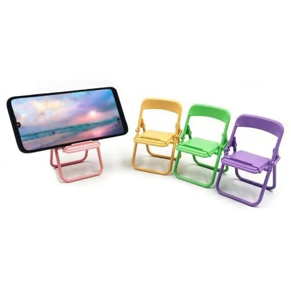 Chair Phone Holders Adjustable Cute Phone Holder Mini Chair Phone Desk Stand Lazy Mobile Holder (Color May Vary) - Image 3