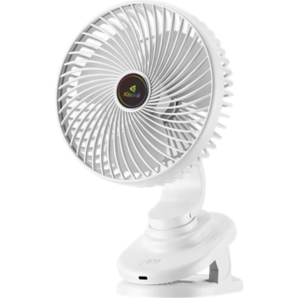 KISONLI F104 Flexible Adjustable Mini Clip Fan Rechargeable Desktop Fan - Image 3