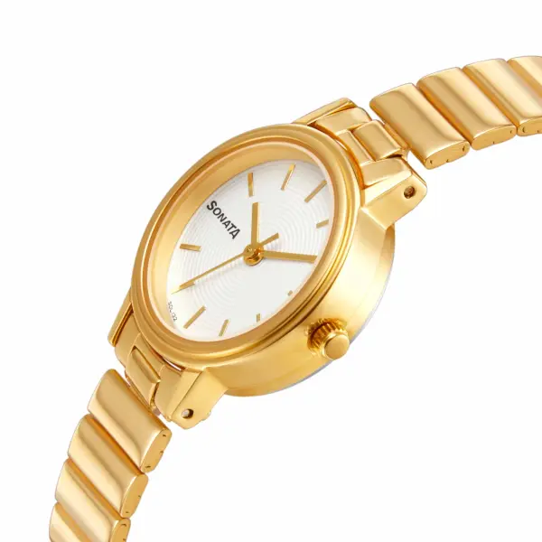Essentials White Dial Stainless Steel Strap - Image 3