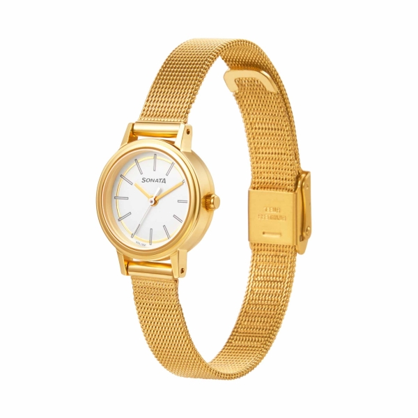 Essentials White Dial Stainless Steel Strap - Image 2