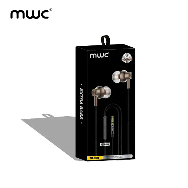 MWC ME-400 | In-ear Wired Earphone | 10mm Dynamic Speaker with Extra Bass | Volume keys with microphone | Stereo Surround Sound |1.2m TPE Cable | 3.5mm Audio Pin | Deep & Clean Bass | 6 month Warranty - Image 3