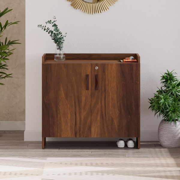 Brooklyn Rack Engineered Wood 2 Doors Multipurpose Daraz and Shoe Rack ...