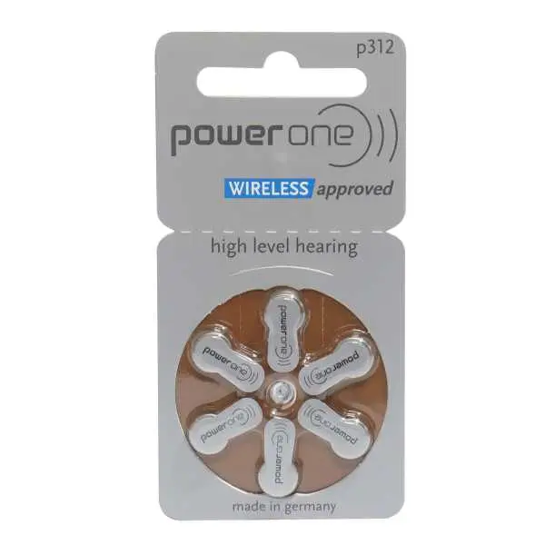Power One P10 Wireless Approved Zinc Hearing Aid Batteries (6 Batteries set) - Image 2