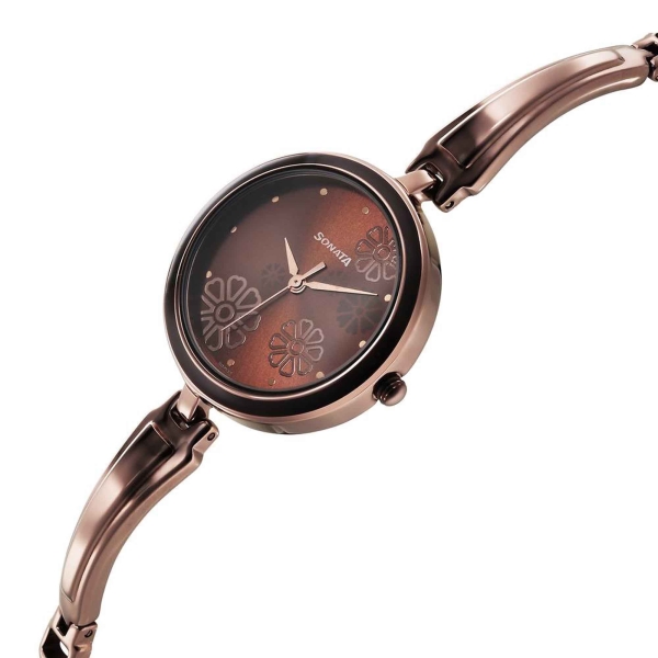 Sonata Utsav Brown Dial Watch for Women - Image 4