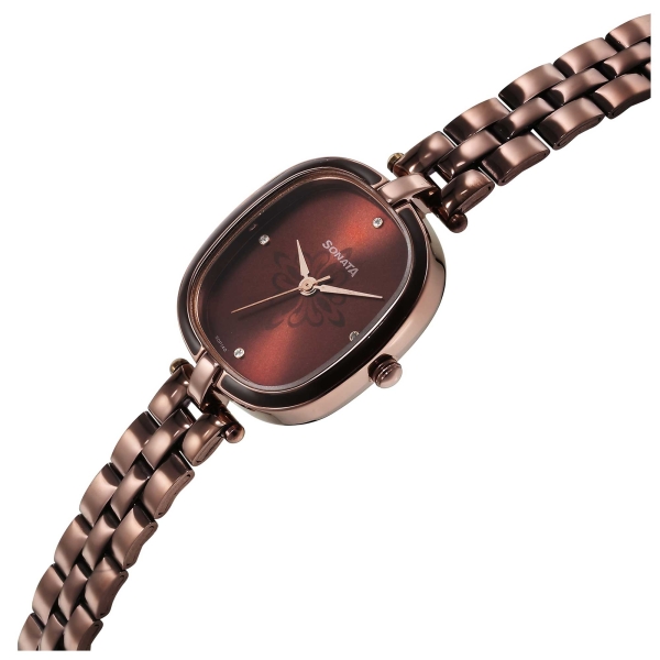 Sonata Utsav Brown Dial Watch for Women - Image 4