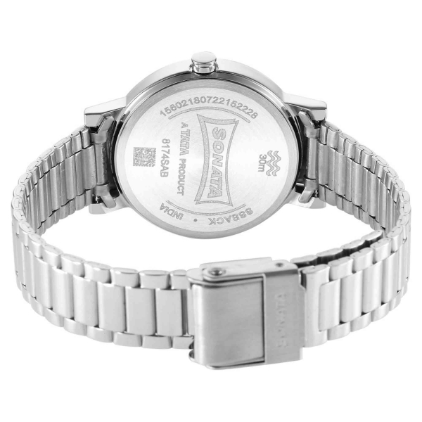 Ladies Essentials Pink Dial Stainless Steel Strap Watch for Women - Image 4
