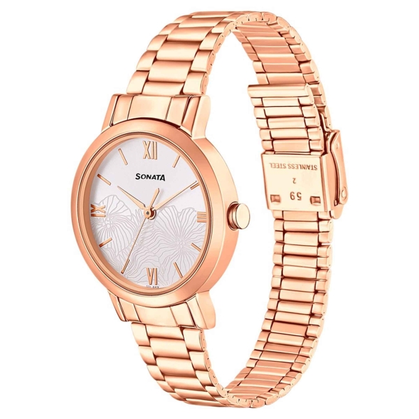 Sonata Linnea Silver Dial Women Watch With Stainless Steel Strap - Image 2