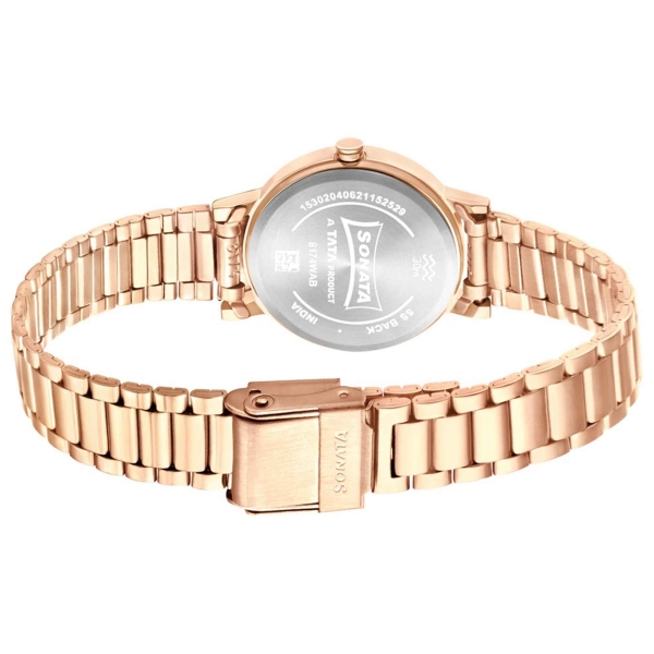 Sonata Linnea Silver Dial Women Watch With Stainless Steel Strap - Image 4