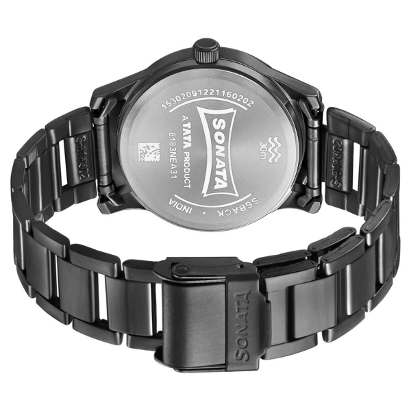 Sota Women of Steel Black Dial Stainless Steel Strap Watch for Women - Image 4