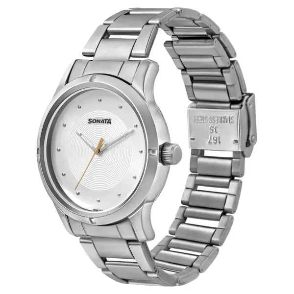 Women of Steel Silver Dial Metal Strap Watch for Women - Image 2