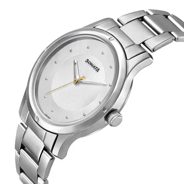Women of Steel Silver Dial Metal Strap Watch for Women - Image 3
