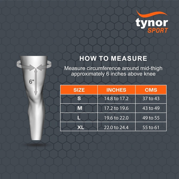 TYNOR Kneecap (Neo) Black & Orange Small - Image 5